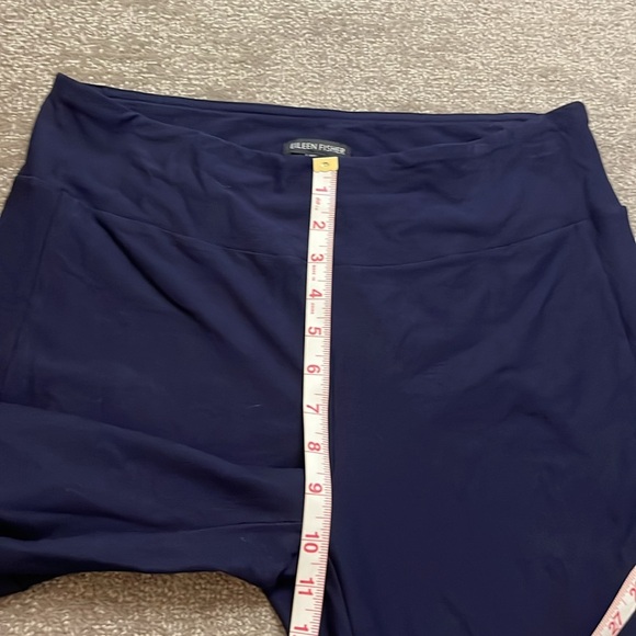 Eileen Fisher Navy Pant Elastic Waistband Pant with Side Slits Size S - Picture 6 of 11